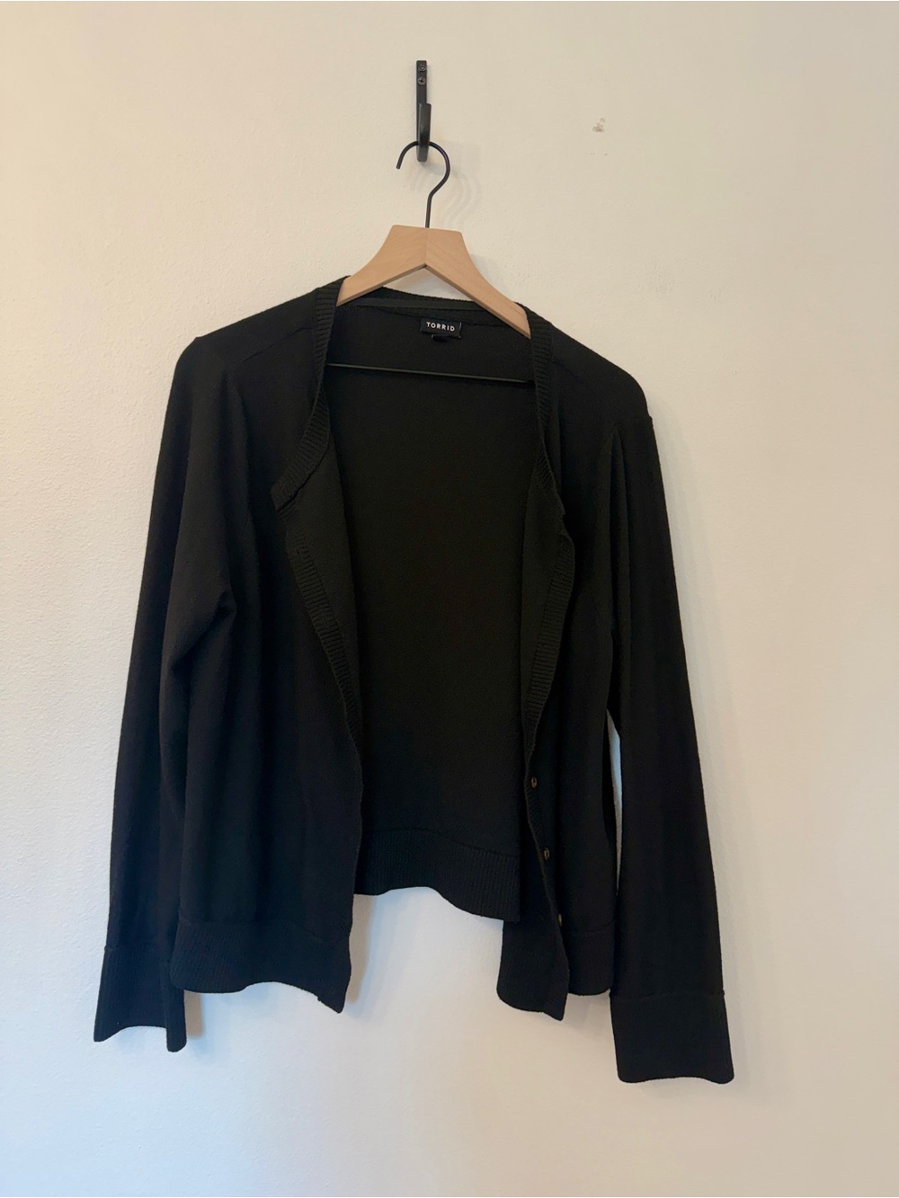 torrid Black Button-Front Cardigan
